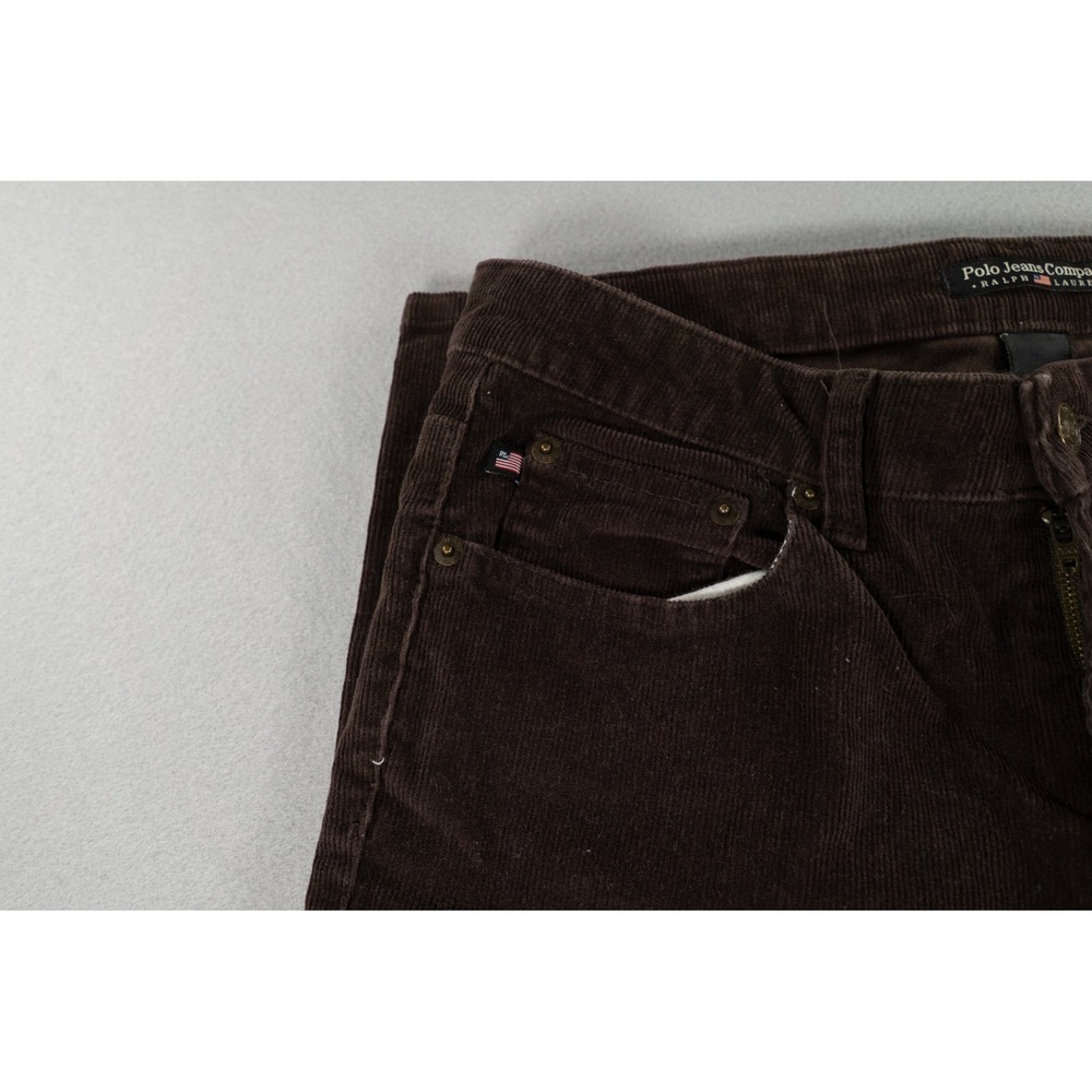 Polo Jeans Co Ralph Lauren Brown Corduroy Bootcut Pants Womens Size 6 Stretch - Picture 4 of 10